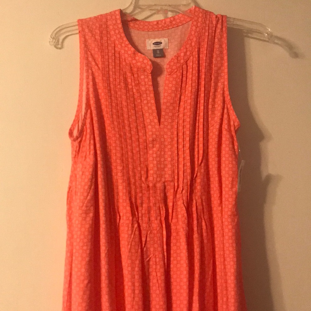 Coral shift dress